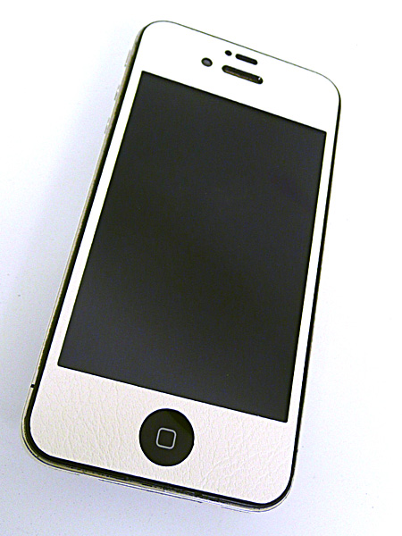 iPhone5用レザー調シートナチュラルホワイト